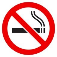 stop Smoking red Sign drawing