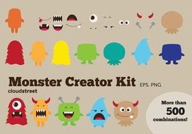 Cute Monster Clip Art drawing