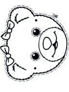 coloring page with a teddy face