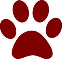 Red Paw Print Clip Art N2