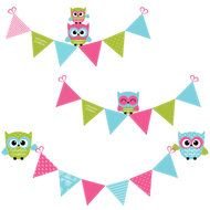 Cute Owl banner drawing