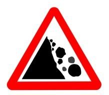 Falling Rock Warning Signs