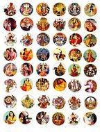 India Hindu Krishna Dieties Art Gods By VellasCollageSheets $250