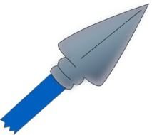 Blue Spear Clip Art Vector
