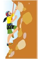 Rock Climbing Clip Art drawing