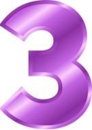 Number 3 as a graphic illustration