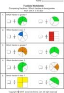 Math Fractions Worksheets Grade drawing