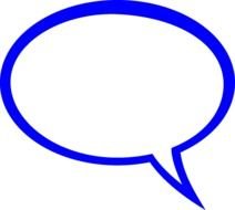 Blue Speech Bubble as graphic illustration