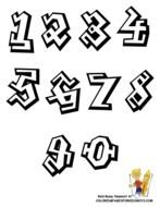 Hip Hop Graffiti Numbers