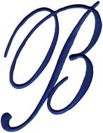 Script, monogram, Letter B