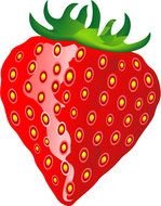 picture of red strawberries on a white background