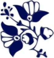 Blue Flower Clip Art N12