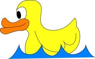 yellow Duck cartoon drawing