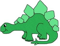 drawn green dinosaur