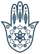 jewish sign with pattern