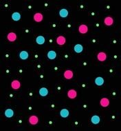 Neon Polka Dots drawing