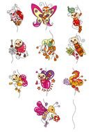 Different colorful butterflies clipart