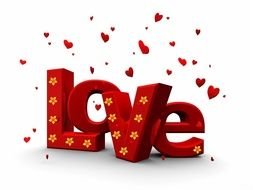 word "love" as a picture for clipart