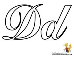 Cursive Letter D Coloring Pages