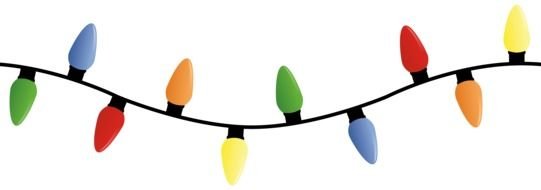 garland with colorful bulbs as a picture for clipart