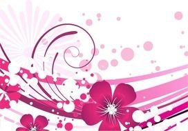 Pink Flower Vector N2