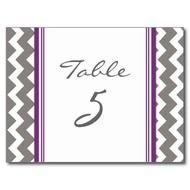 Wedding Table Number Cards