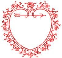 Vintage Valentines Day Clip Art drawing
