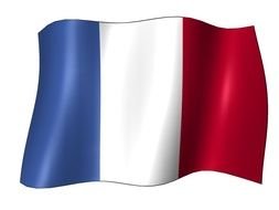 France flag on a white background