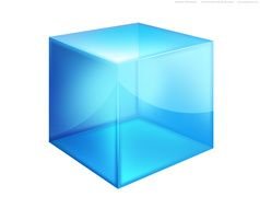 3 d blue cube model