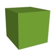 green 3D Cube Clip Art drawing