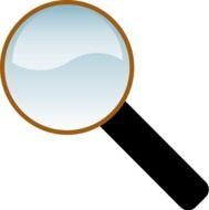 Magnifying Glass with black handle, Clip Art