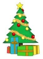 Christmas Tree With Presents Clip Art N2