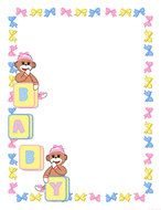 clipart of the page borders for baby shower