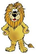cartoon happy lion