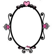 drawn frame with skulls from the cartoon Monster High