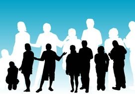 Business people Silhouette drawing