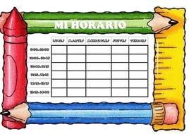schedule in Spanish