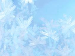 drawn snowflakes on a blue background