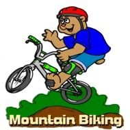 cartoon mountain biker