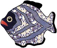 blue Tropical Fish drawing