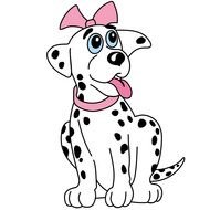 Clip Art of the Dalmatian dog