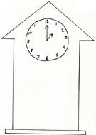 vintage Clock, outline