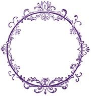 Vintage round purple Frame