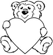 Valentines Day Teddy Bear Coloring Pages