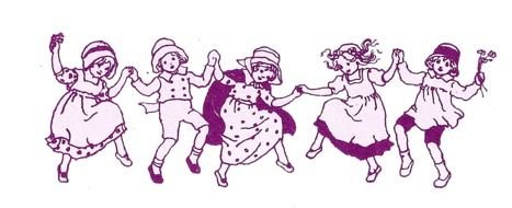 Purple dancing people clipart