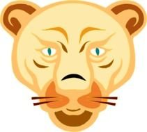 Lion Face By Lakeside Panther