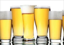 gold Beer Glass drawing