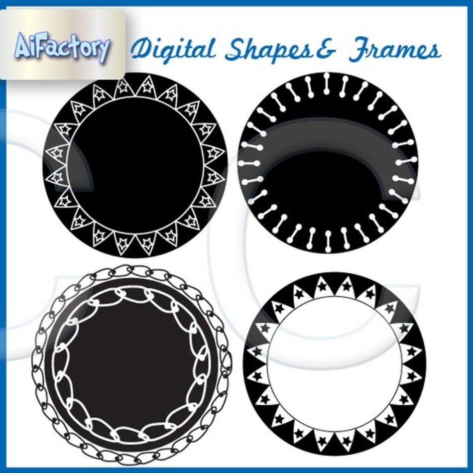 Digital Clipart Shapes And Frames CA111110d