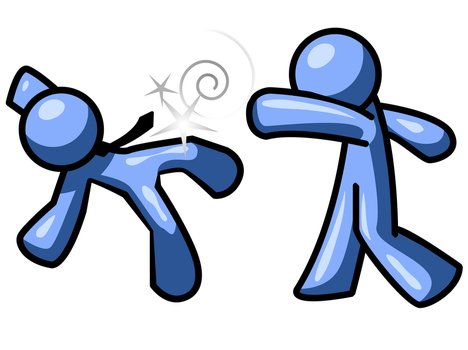 a symbol of one personâs blow to another