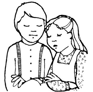 LDS Child Praying Coloring Page